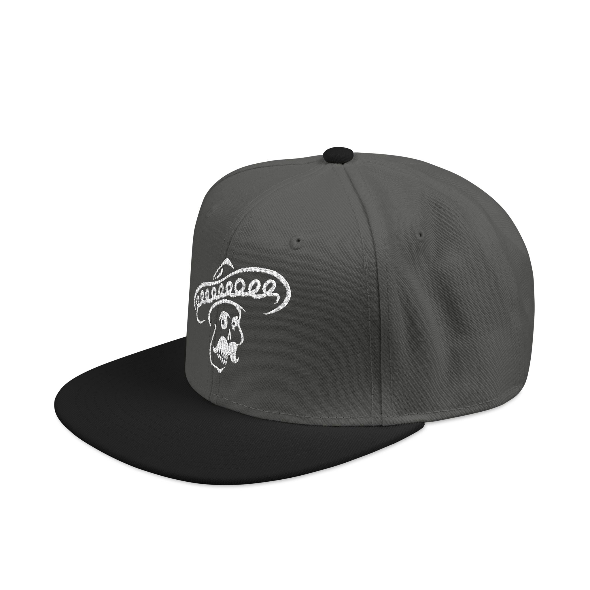 Black Kalaveras Signature Skull Snapback, front view