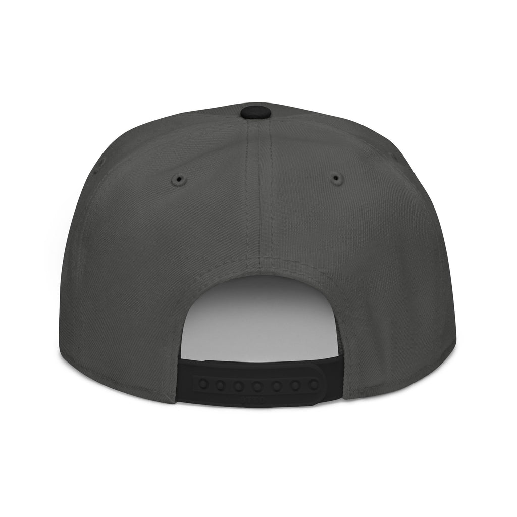 Gray and black Kalaveras Monogram Snapback, back view