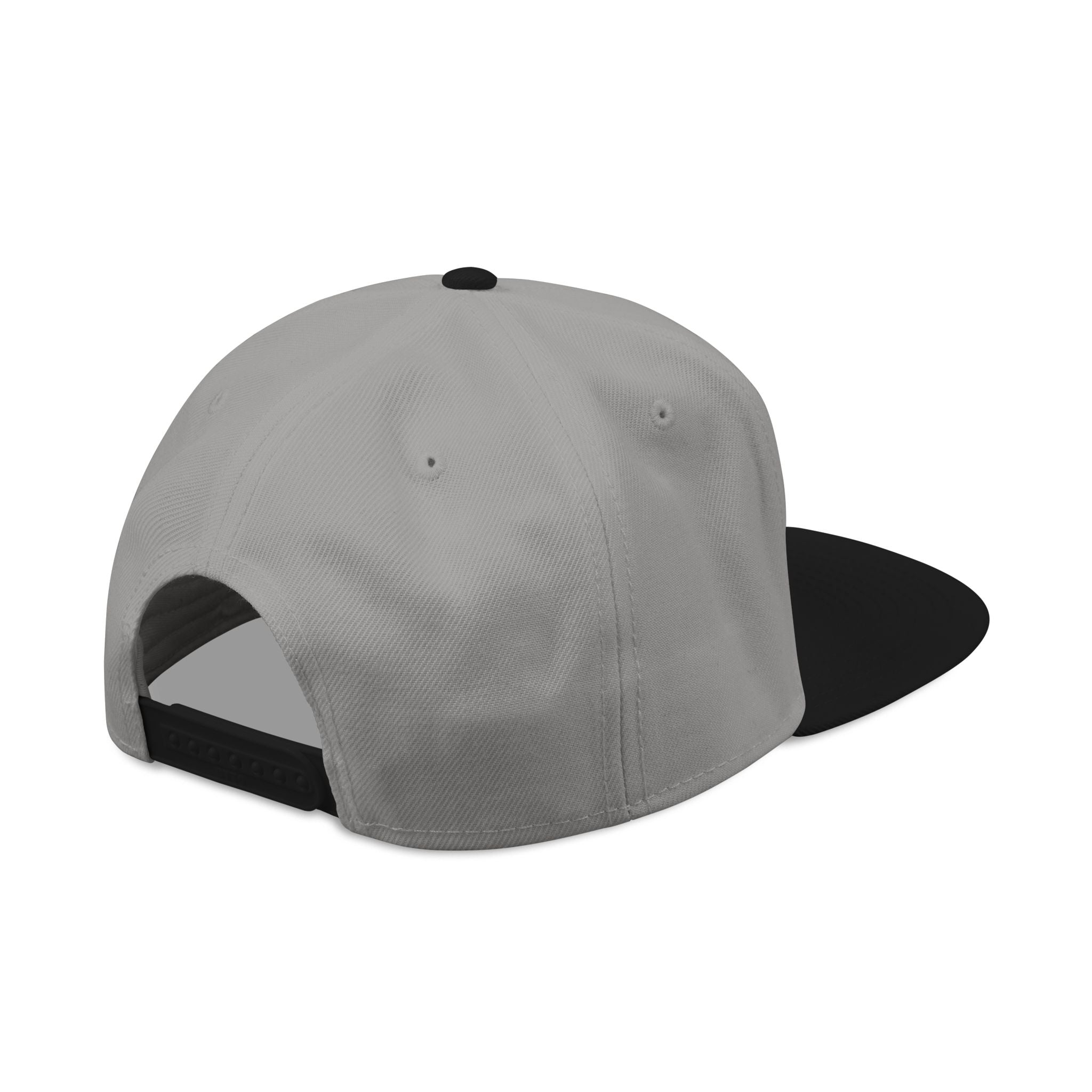Gray and black Kalaveras Monogram Snapback, side view