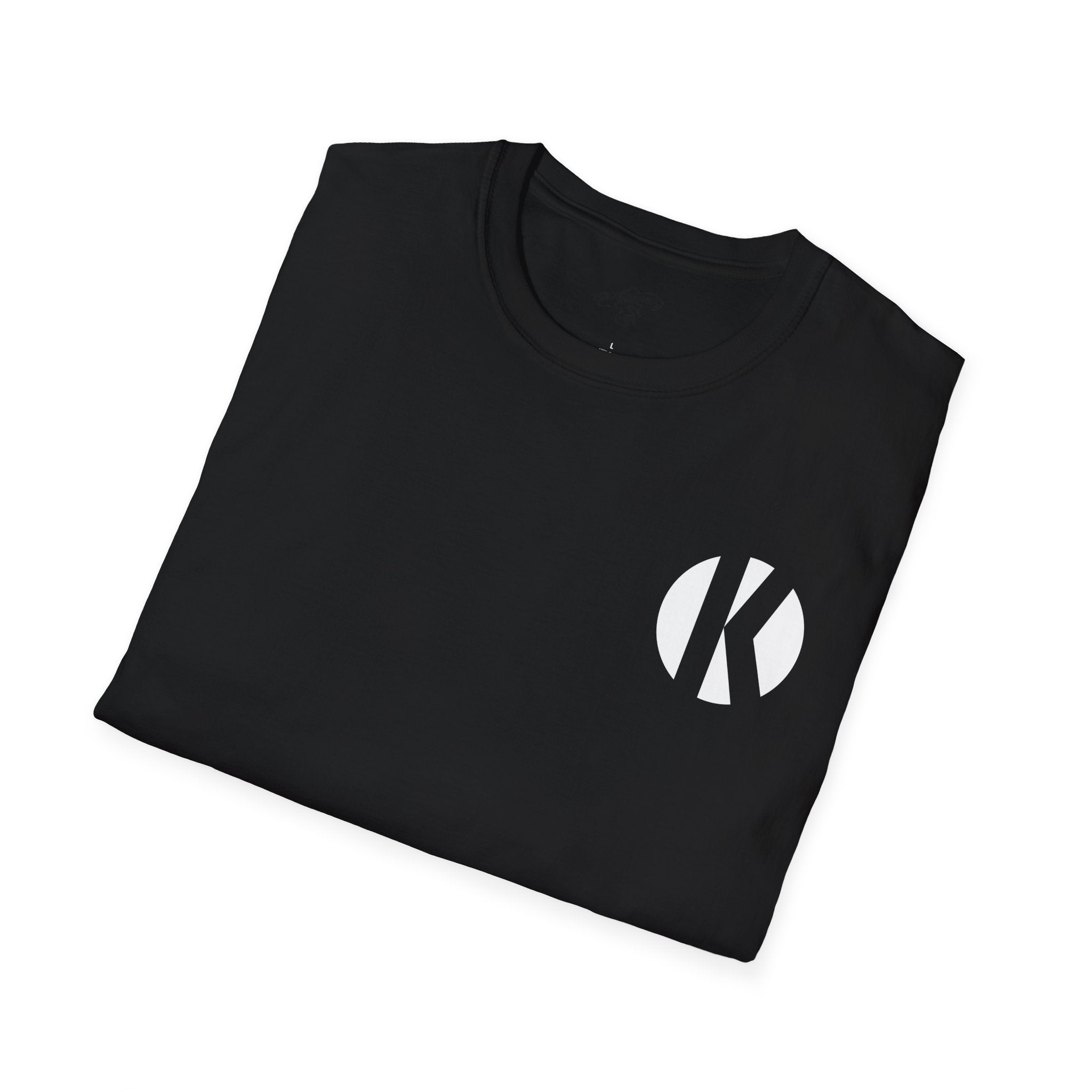 Folded black Kalaveras Taco Tuesday Tee front flat lay with white K monogram