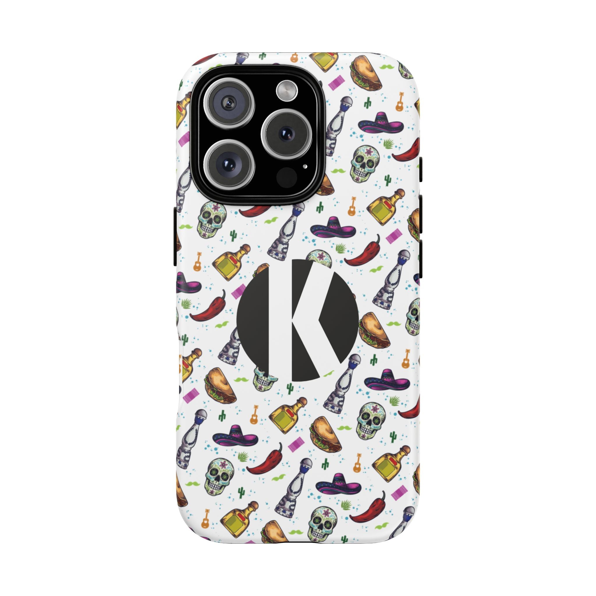 Phone case with a cartoon character on a beige background